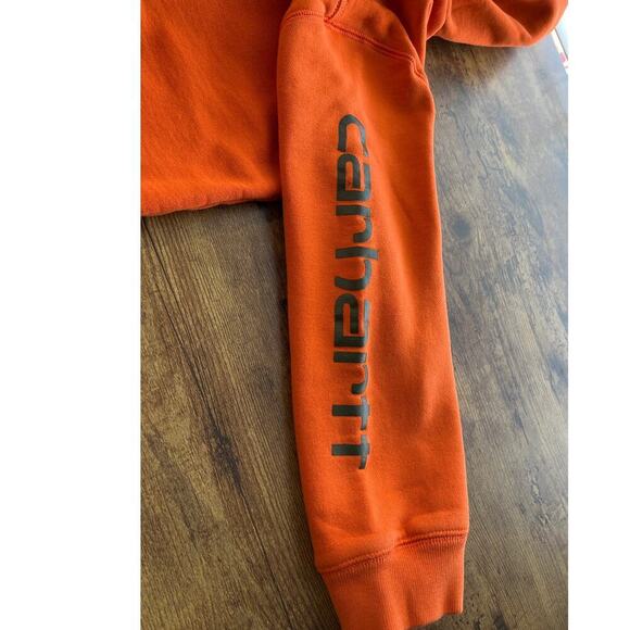 Carhartt Youth Boys M 10-12 Pullover Hoodie Spell-out Sleeve FLAW Outdoors - Picture 7 of 8